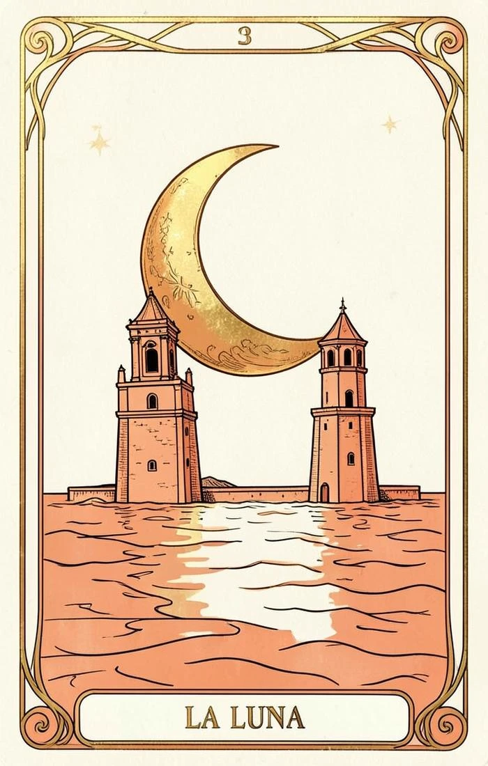Carta La Luna del mazo Luna Sol Tarot